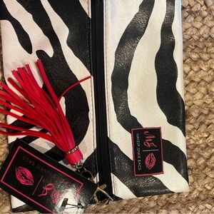 Makeup Junkie Bags Zebra Print Clutch